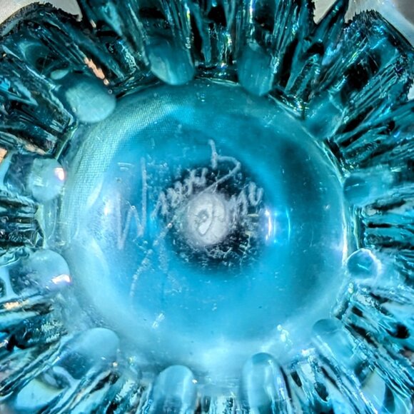 Cobalt Blue Hand Crafted Perfume Bottle, Jonathan Winfisky 1996 - Picture 3 of 4